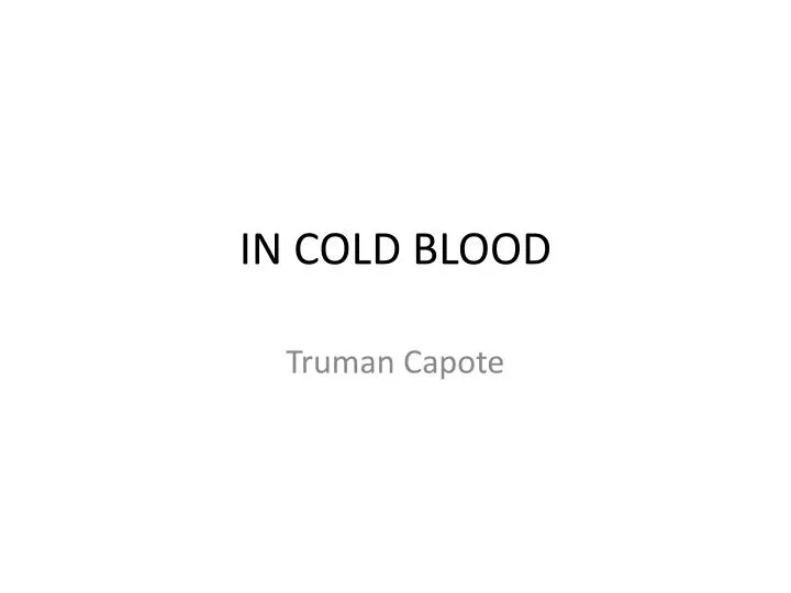 in cold blood free ebook