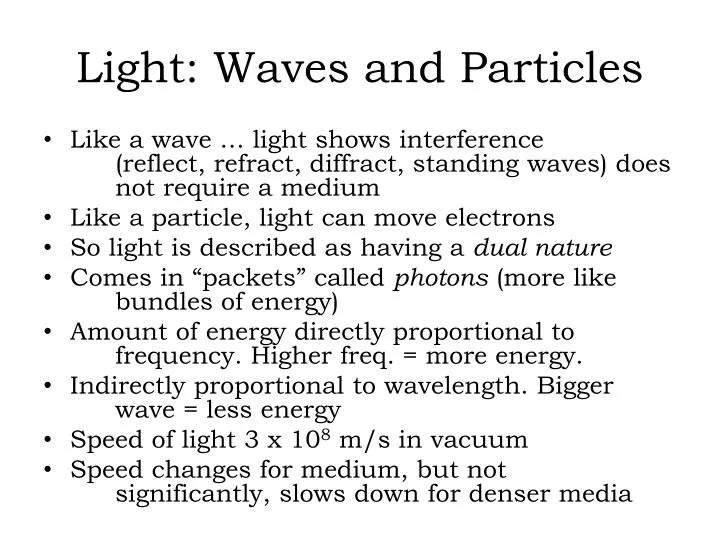 PPT - Light: Waves and Particles PowerPoint Presentation, free download ...