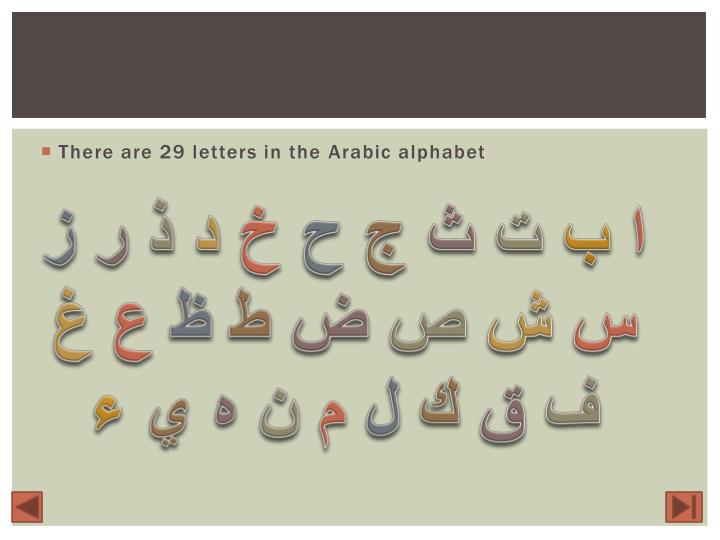 PPT - Arabic alphabet II PowerPoint Presentation - ID:2328470