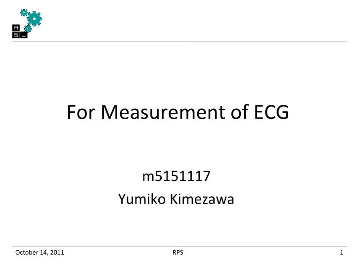for measurement of ecg n.