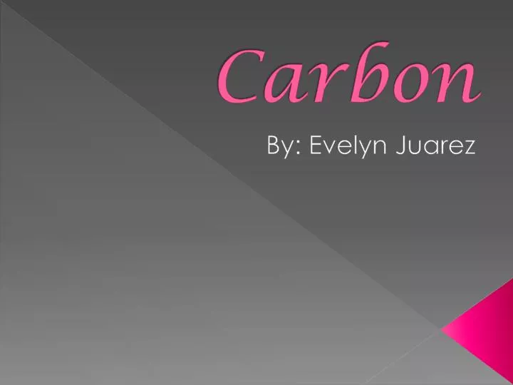 carbon n.