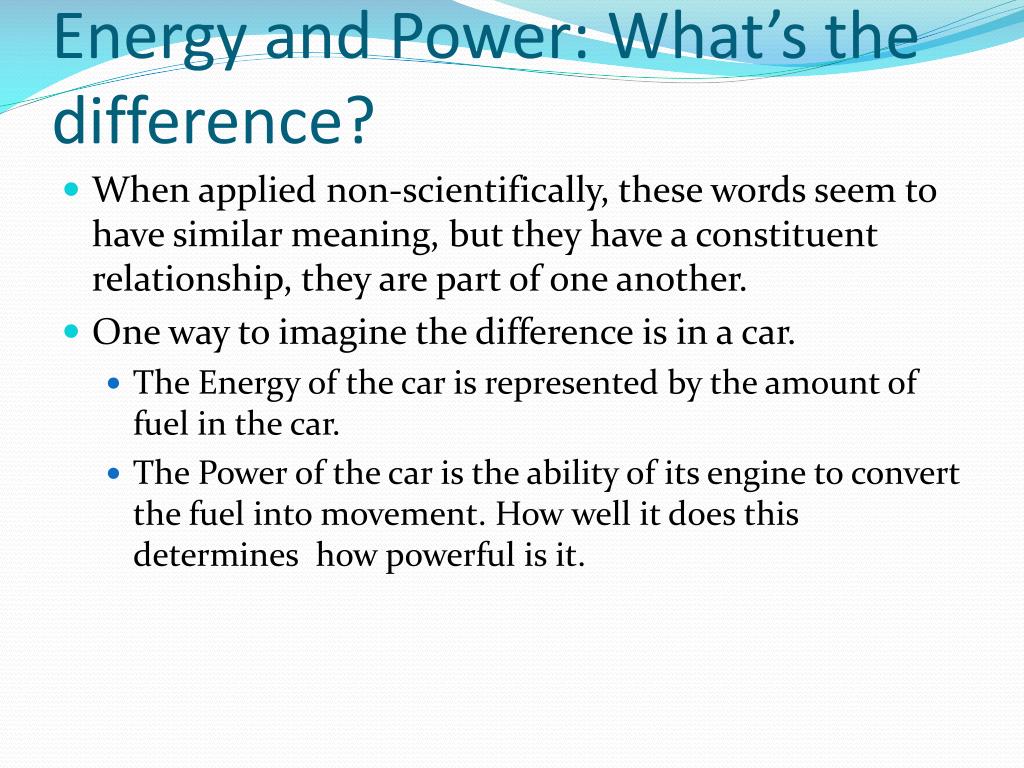 PPT - Power and Energy PowerPoint Presentation, free download - ID:2328817