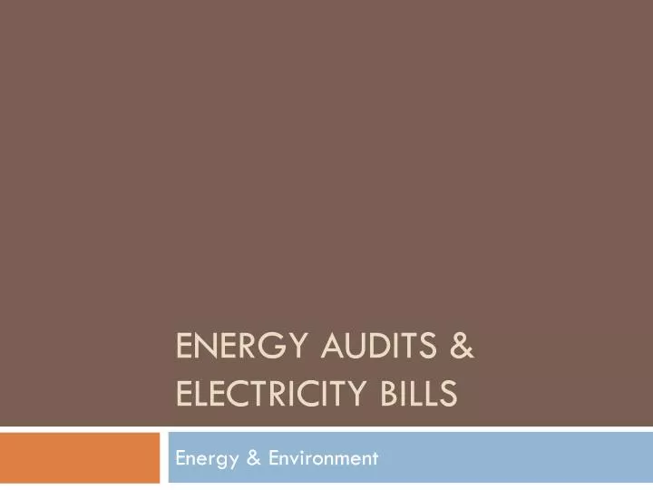 energy audits electricity bills n.