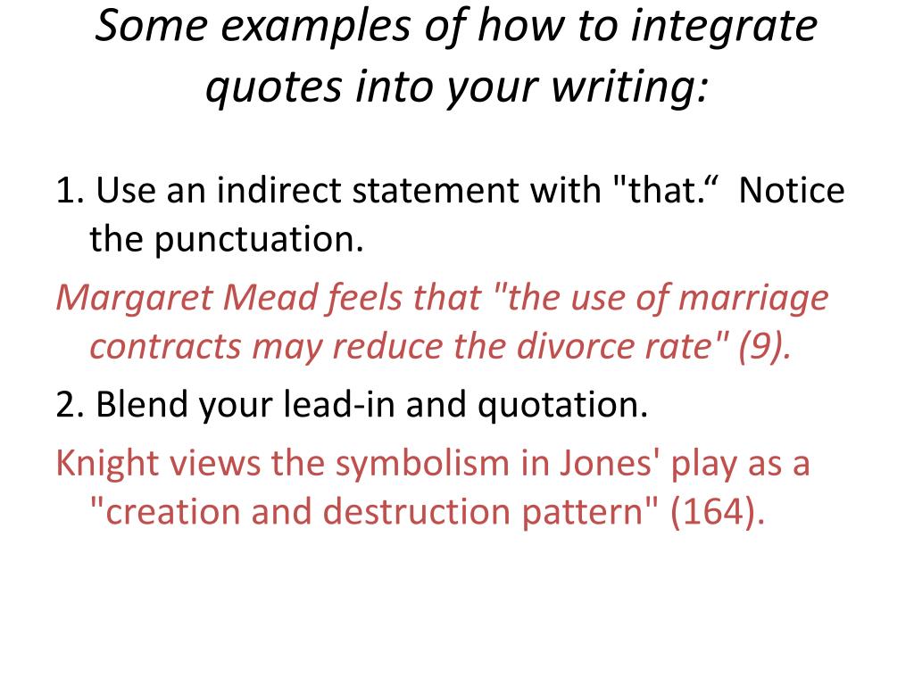 how to integrate quotes in an english essay