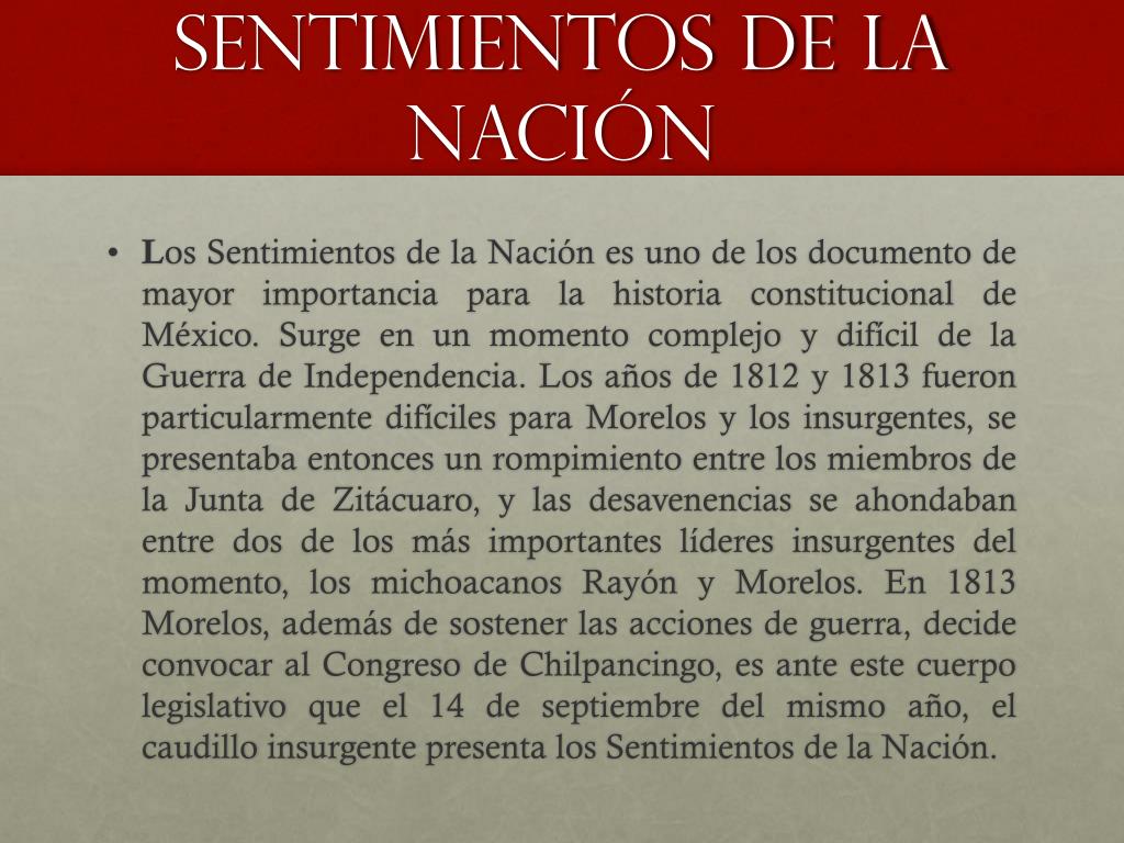 Ppt Sentimientos De La Nación Powerpoint Presentation Free Download Id 2329664