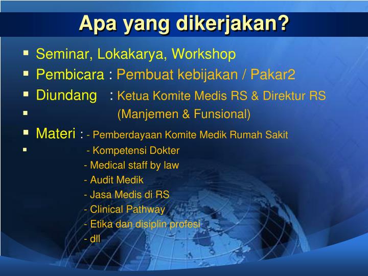 PPT - PEMBENTUKAN FORUM KOMITE MEDIK RUMAH SAKIT 