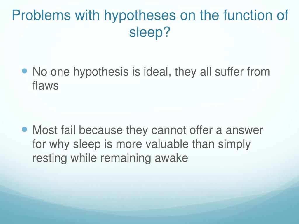 hypothesis examples sleep