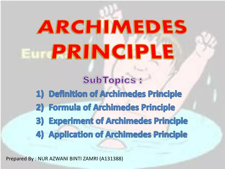archimedes principle n.