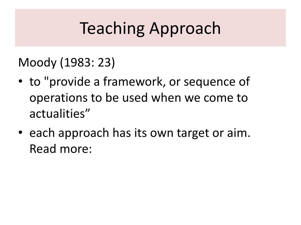 thesis on teaching approaches