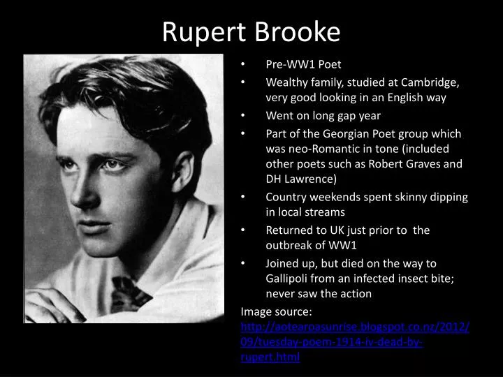 PPT - Rupert Brooke PowerPoint Presentation, free download - ID ...