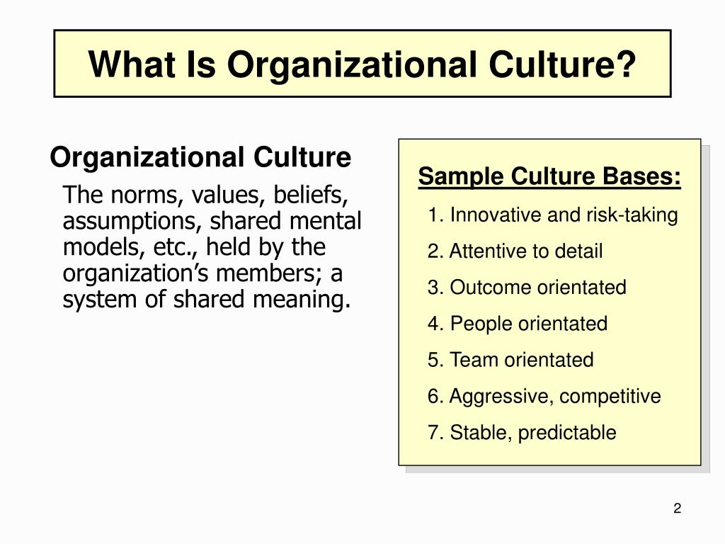 research organizational culture definition