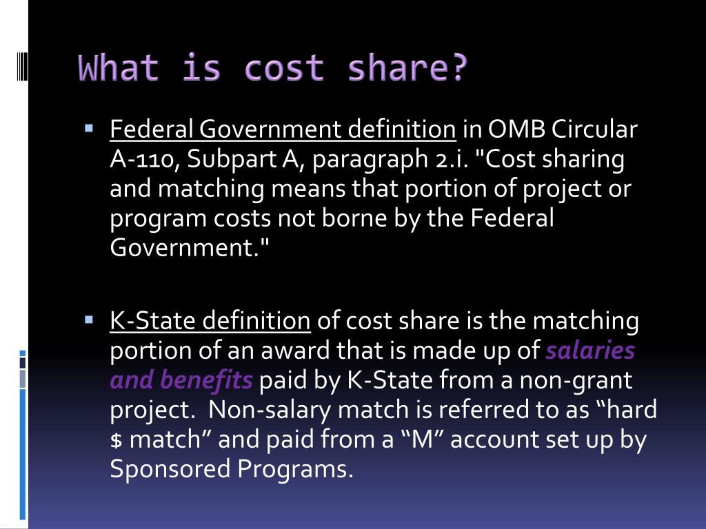 PPT COST SHARE & EFFORT BASICS PowerPoint Presentation, free download