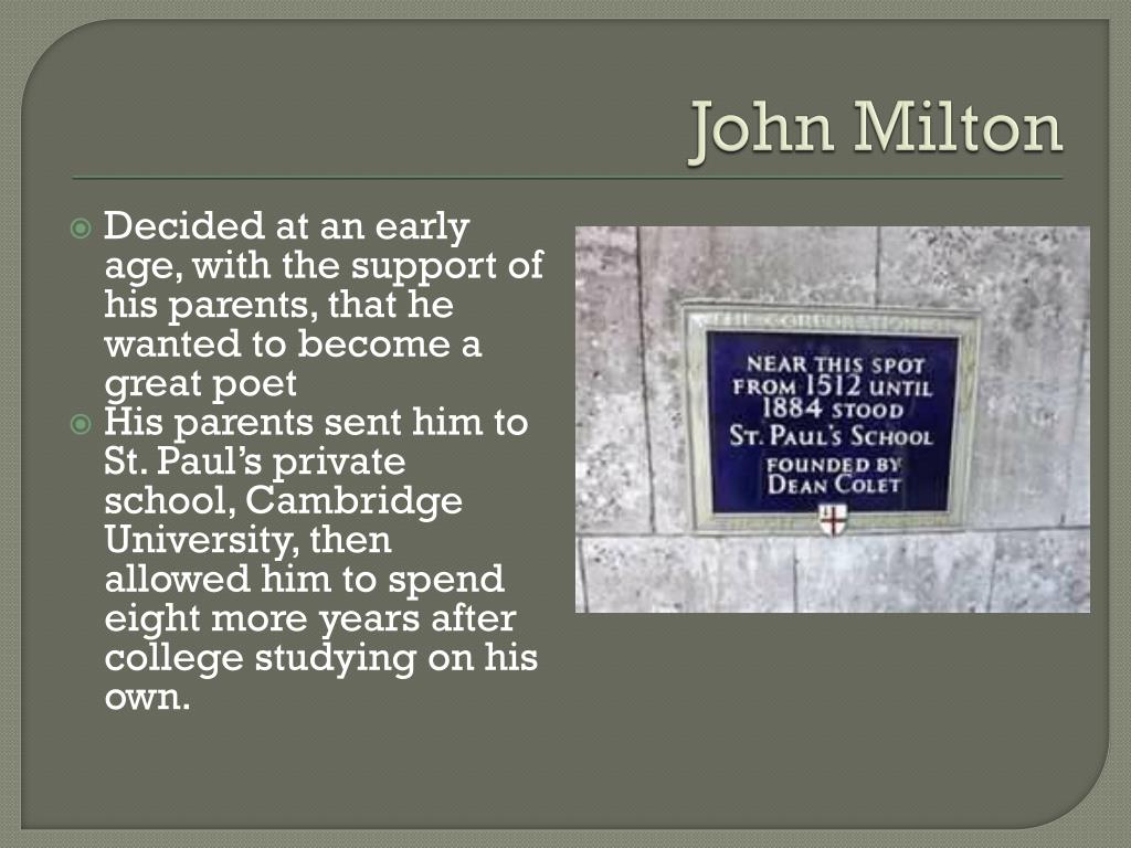 PPT - John Milton PowerPoint Presentation, free download - ID:2333580