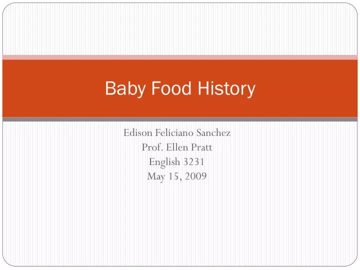 baby food history n.