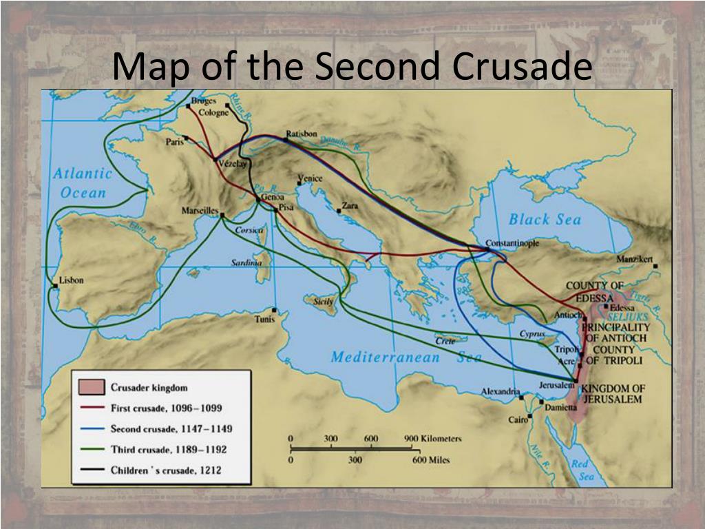 map of the second crusade.