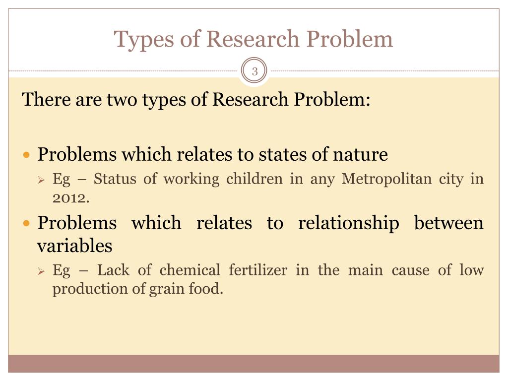 types research problem