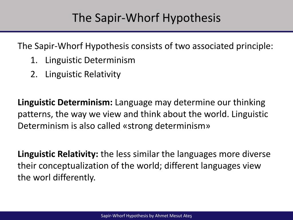 sapir whorf hypothesis 1984