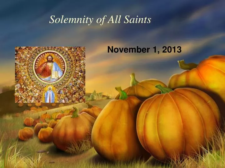 solemnity of all saints n.