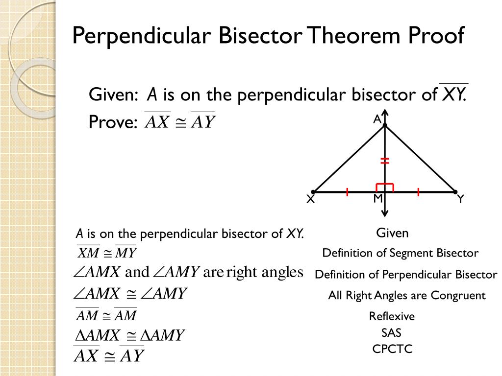 Segment bisector proofs