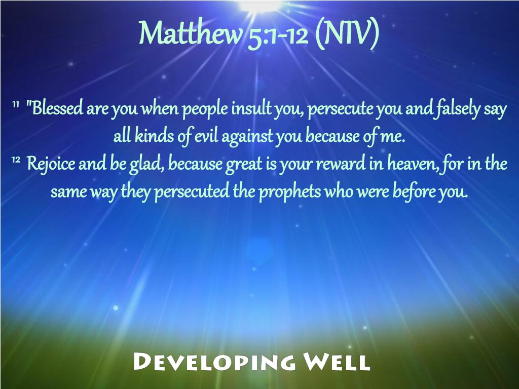 PPT Matthew 5 1 12 NIV PowerPoint Presentation Free Download ID 