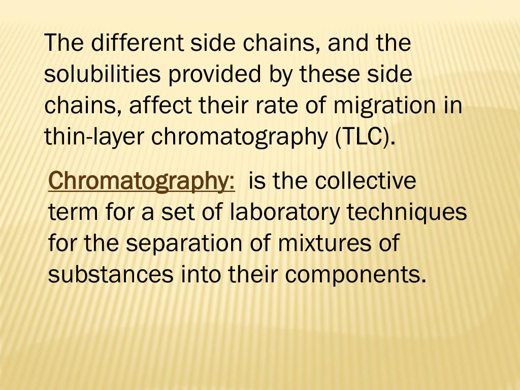 PPT CLS 331 ‘’Identification of free amino acids by TLC using silica