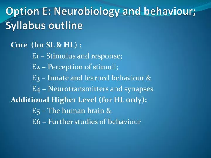 for and against innate and learned behaviour Innate and learned behavior option e3 assessment statements e31 distinguish between innate and learned behaviour e32 design experiments to investigate innate behaviour in invertebrates, including either a taxis or a kinesis. for and against innate and learned behaviour Innate and learned behavior option e3 assessment statements e31 distinguish between innate and learned behaviour e32 design experiments to investigate innate behaviour in invertebrates, including either a taxis or a kinesis.