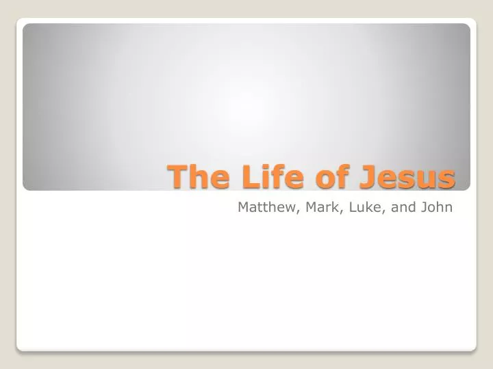 the life of jesus n.