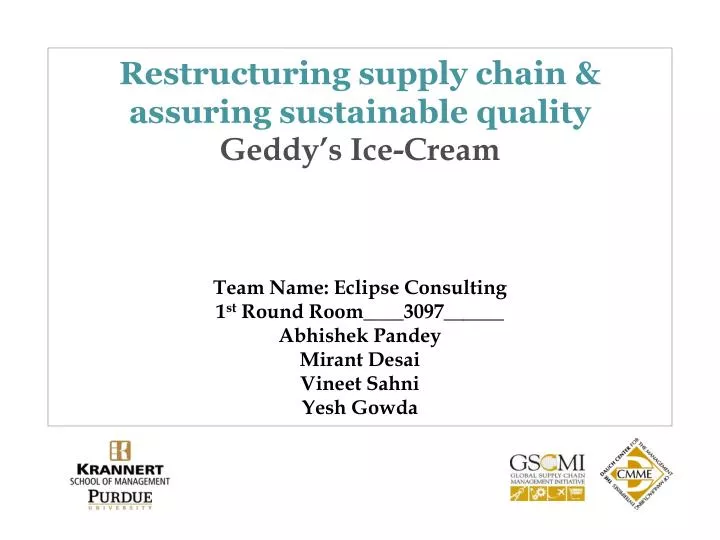 PPT - Restructuring supply chain & assuring sustainable ...