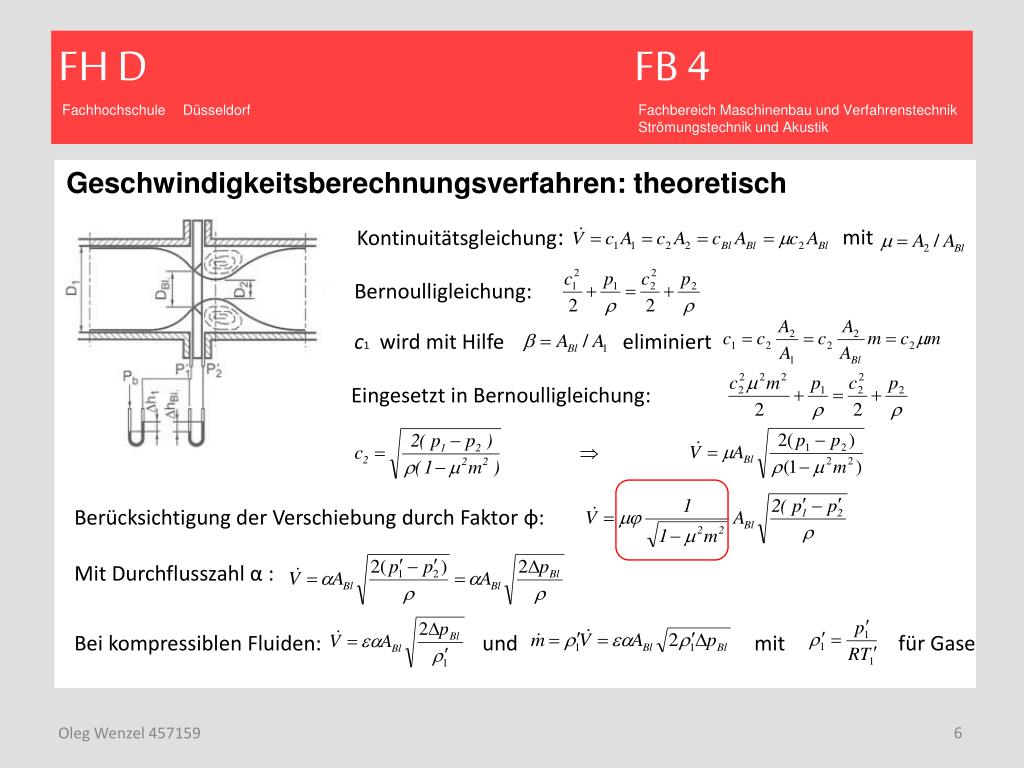 PPT Wallpflichtfach Strömungstechnik und Akustik PowerPoint