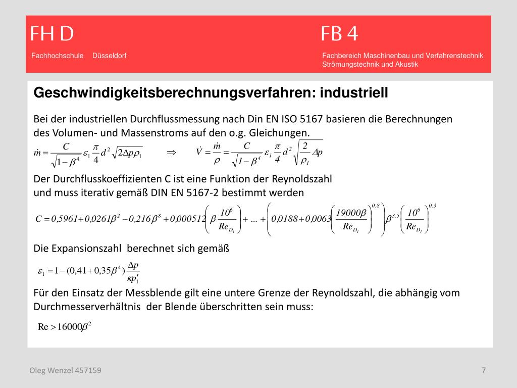 PPT Wallpflichtfach Strömungstechnik und Akustik PowerPoint
