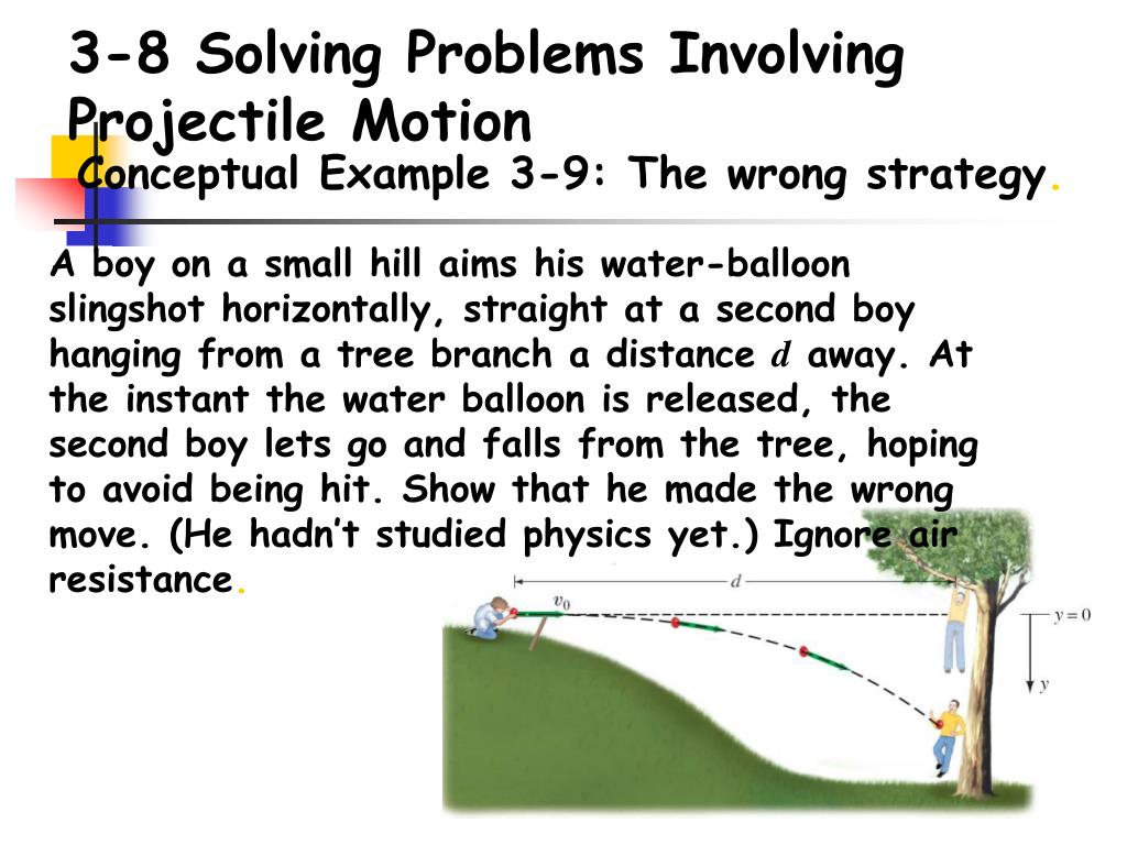 problem solving involving projectile motion