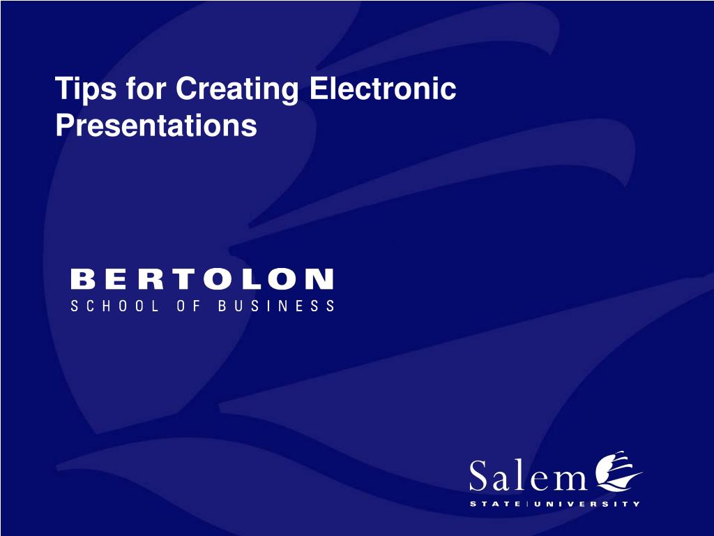 creating electronic presentation
