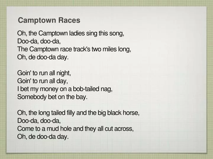 camptown races n.