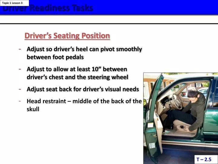 adjusting steering wheel driver
