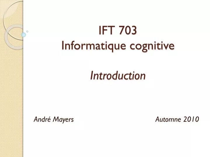ift 703 informatique cognitive introduction n.