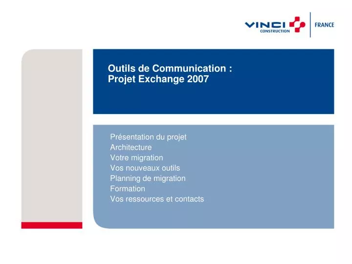 outils de communication projet exchange 2007 n.