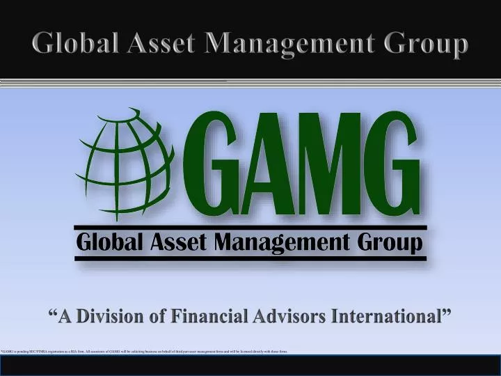 PPT Global Asset Management Group PowerPoint Presentation, free