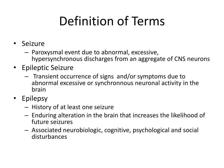 presentation definition of terms