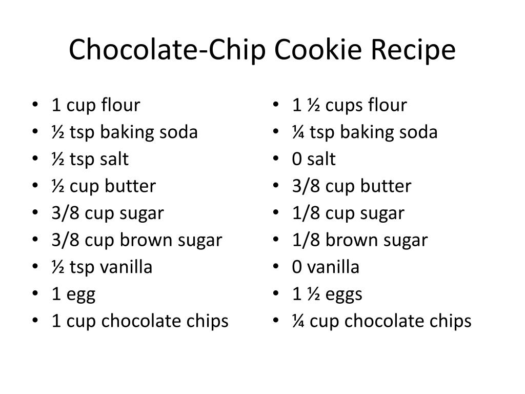 PPT - Chocolate-Chip Cookie Recipe PowerPoint Presentation, free download -  ID:2340740
