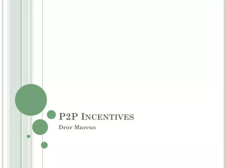 p2p incentives n.