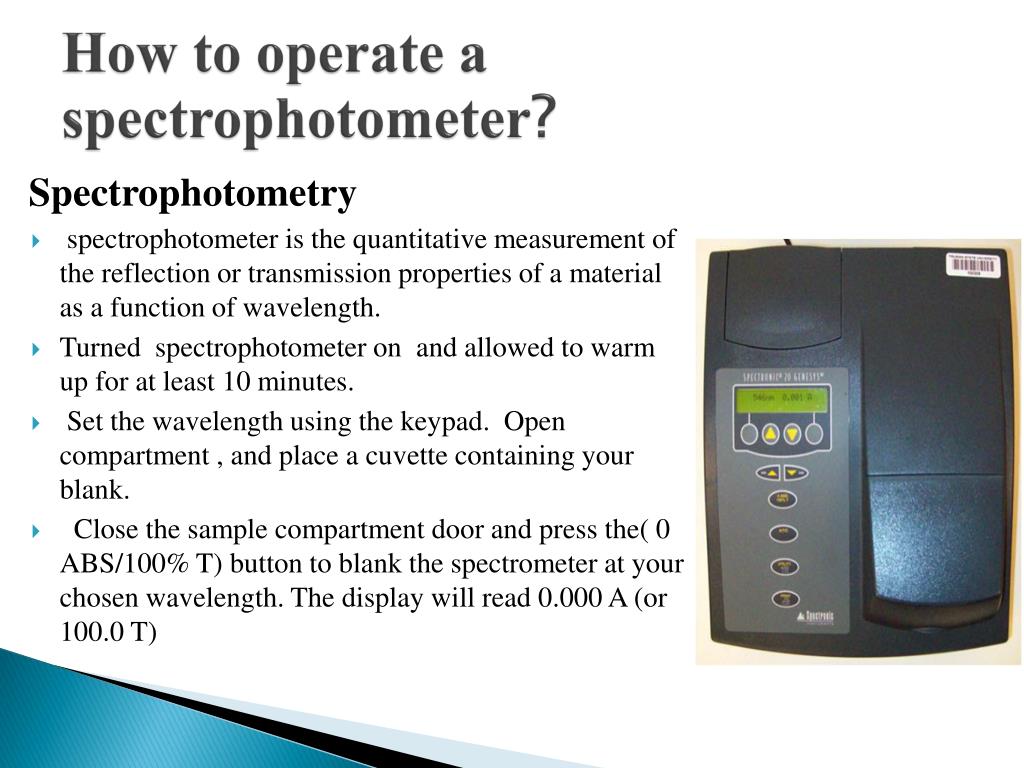 Spectrophotometer How It Works