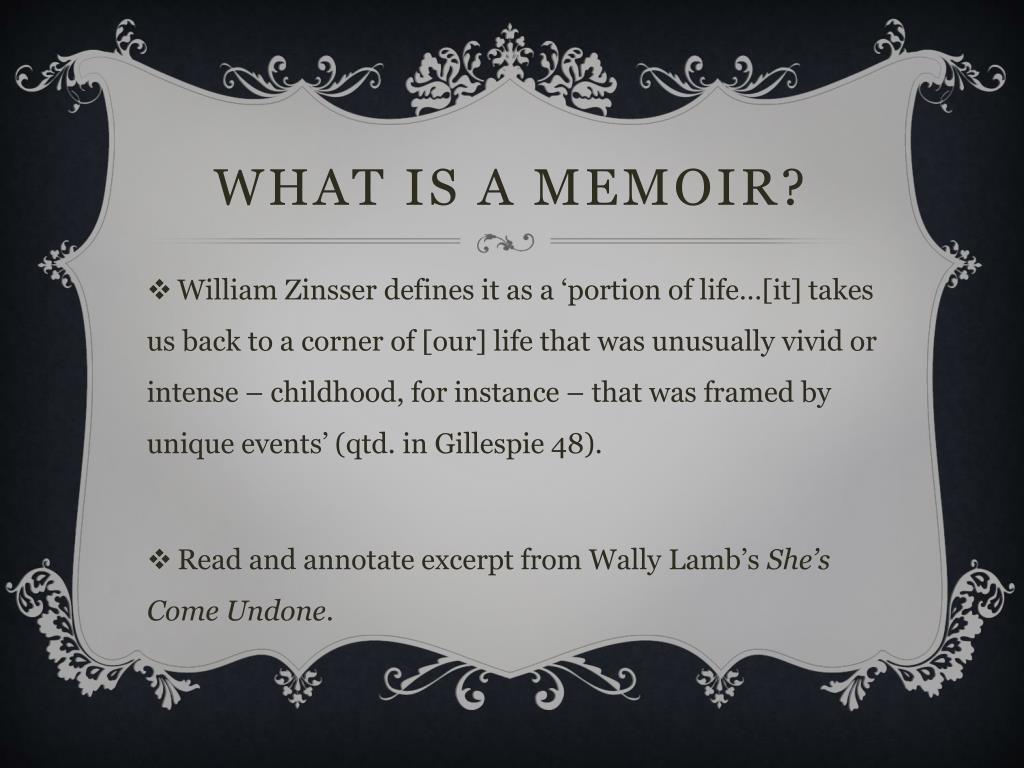 PPT Memoir Writing PowerPoint Presentation free download ID