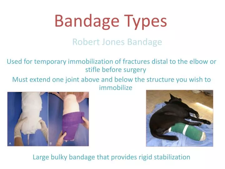 different types of bandages for wounds and fractures