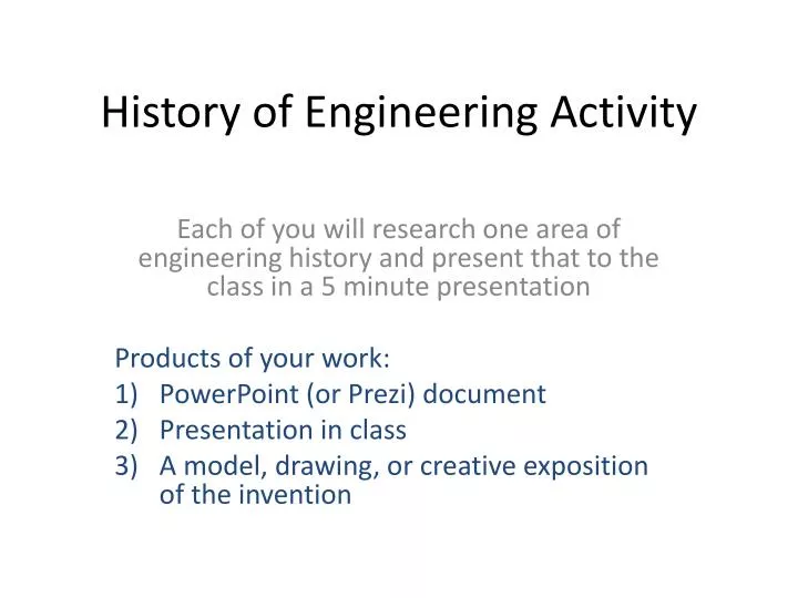 history of engineering essay