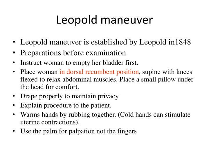 leopold maneuver