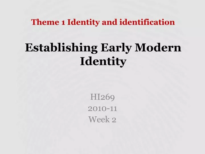 identifying theme ppt
