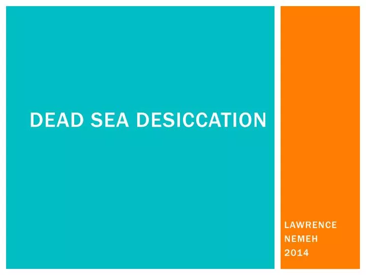 dead sea desiccation n.