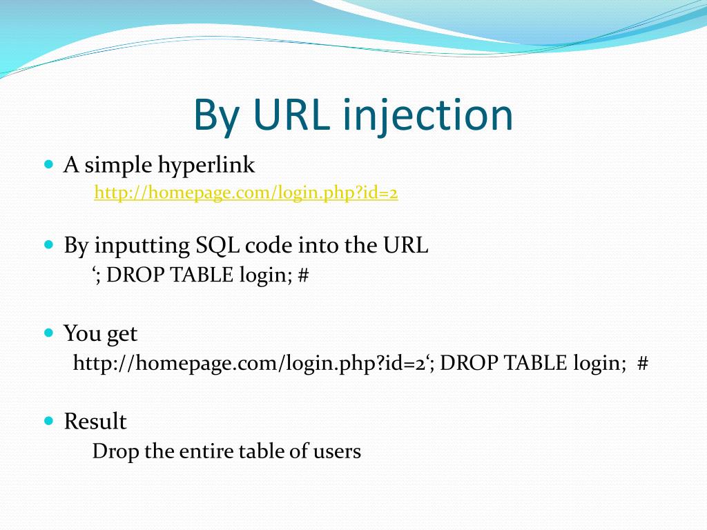 Ppt sql injection powerpoint presentation free download id 2345063