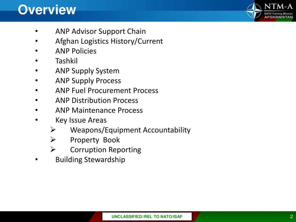PPT - Afghan National Police ( ANP) Logistics Processes PowerPoint ...