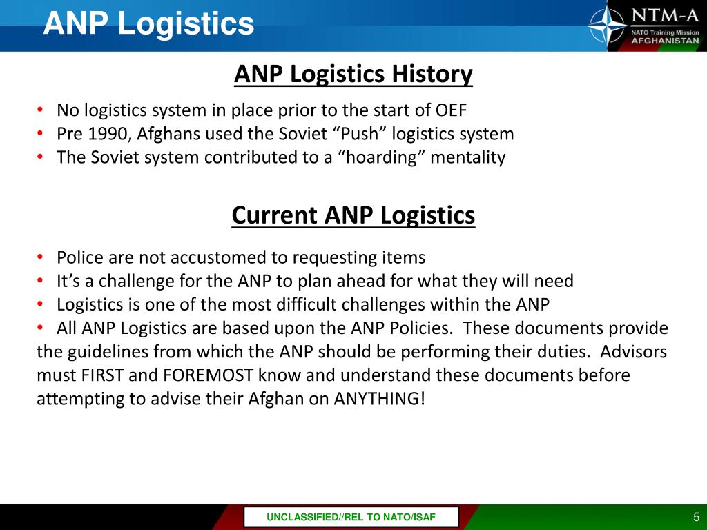 PPT - Afghan National Police ( ANP) Logistics Processes PowerPoint ...
